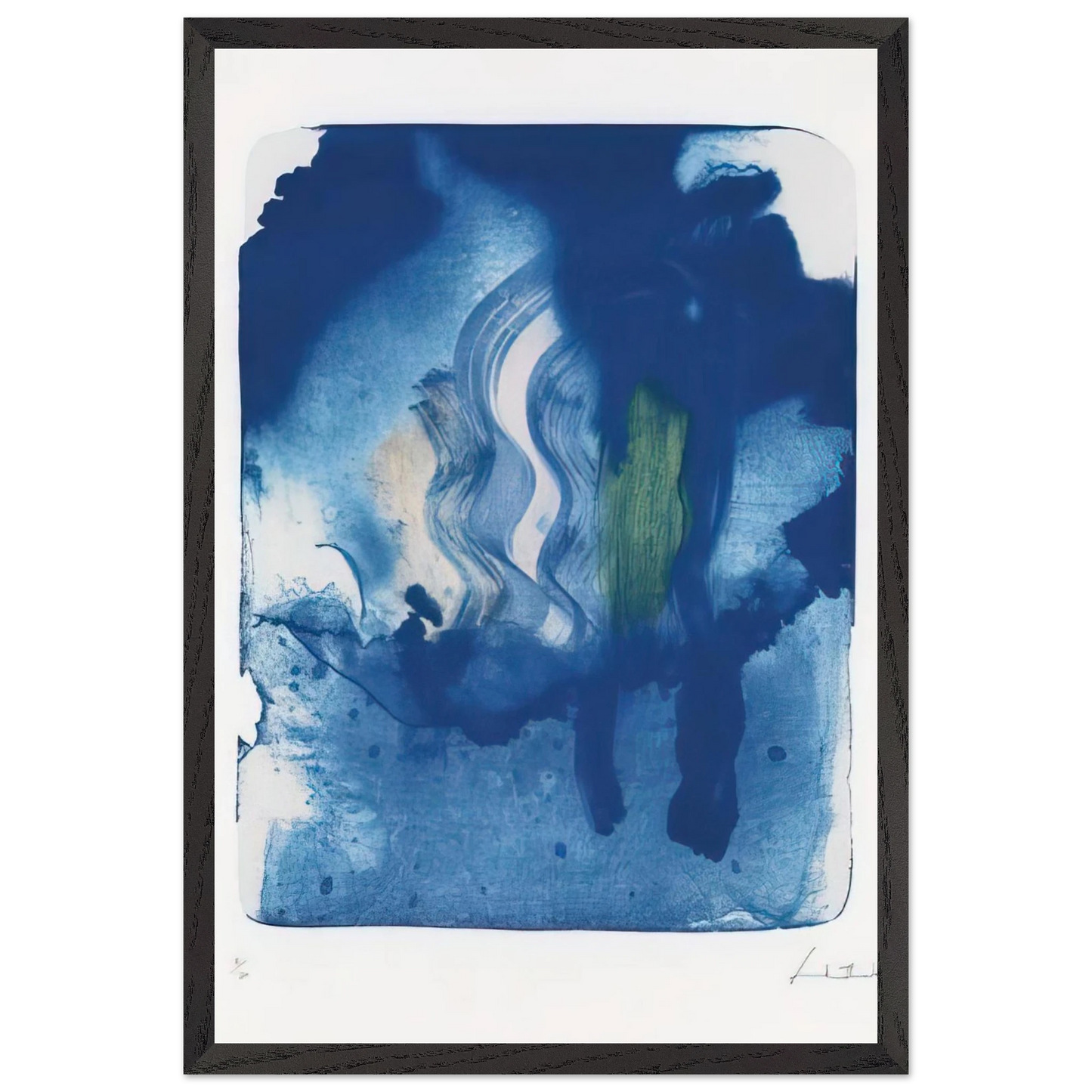 Helen Frankenthaler - Reflections V - 1995 Wall art - 40x50 cm / 16x20 inches - Fine Art Poster-canvas - -
