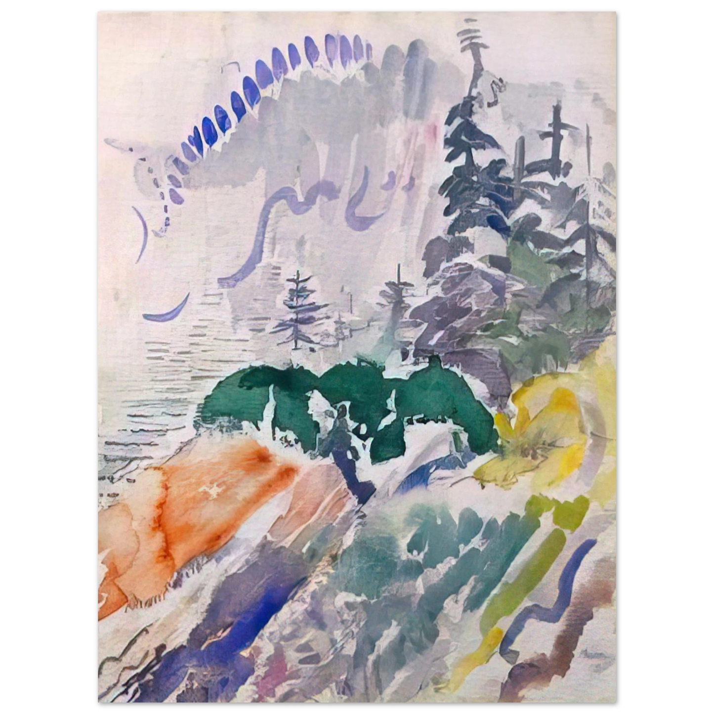John Marin - Marin Island - 1914  75x100 cm / 30x40inches Fine Art Poster