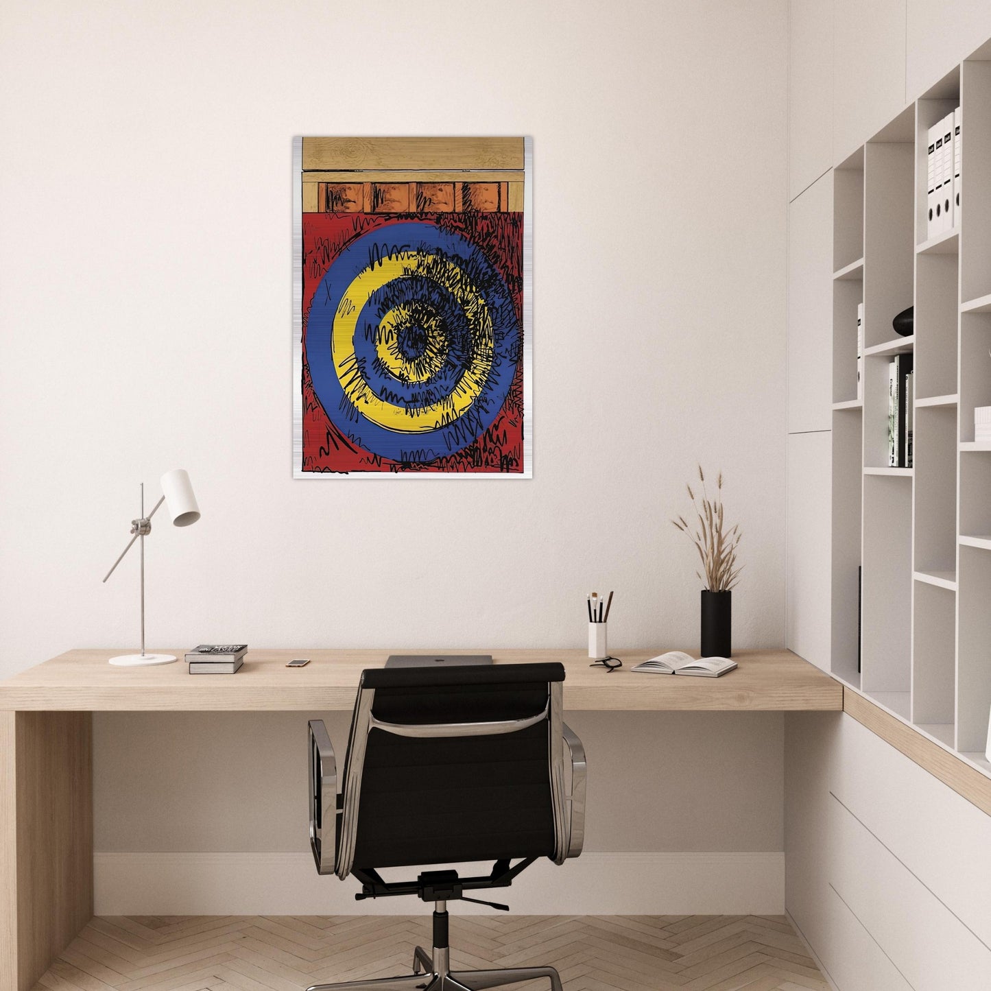 TARGET WITH FOUR FACES ULAE 55 1968 - Jasper Johns Brushed Aluminum Print - 70x100 cm / 28x40 inches | Jasper Johns Aluminum Print | Jasper Johns Prints