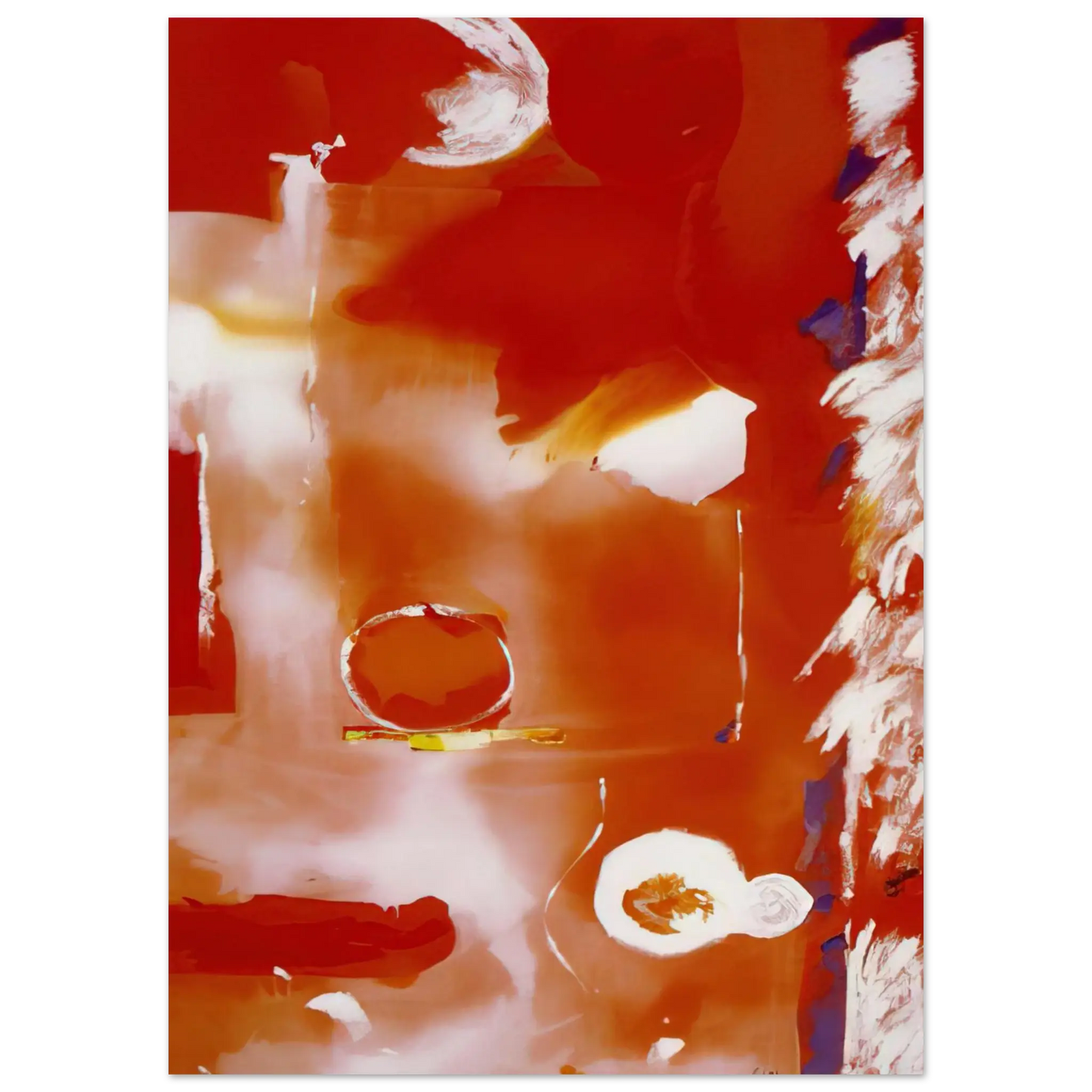 Helen Frankenthaler - Seeing the Moon on a Hot Summer Day - 1987 Wall art - 40x50 cm / 16x20 Inches - Fine Art Poster - -