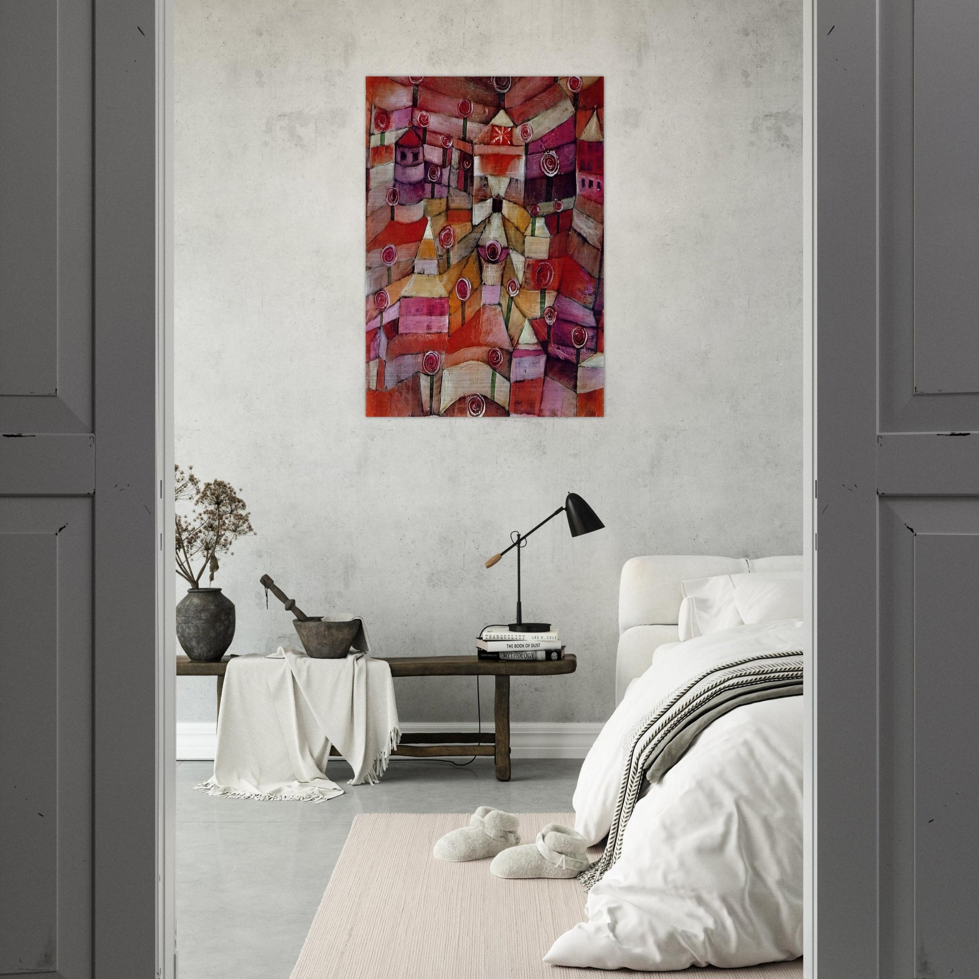 ROSE GARDEN 1920 - Paul Klee Brushed Aluminum Print - 70x100 cm / 28x40 inches | Paul Klee Aluminum Print | Paul Klee Prints