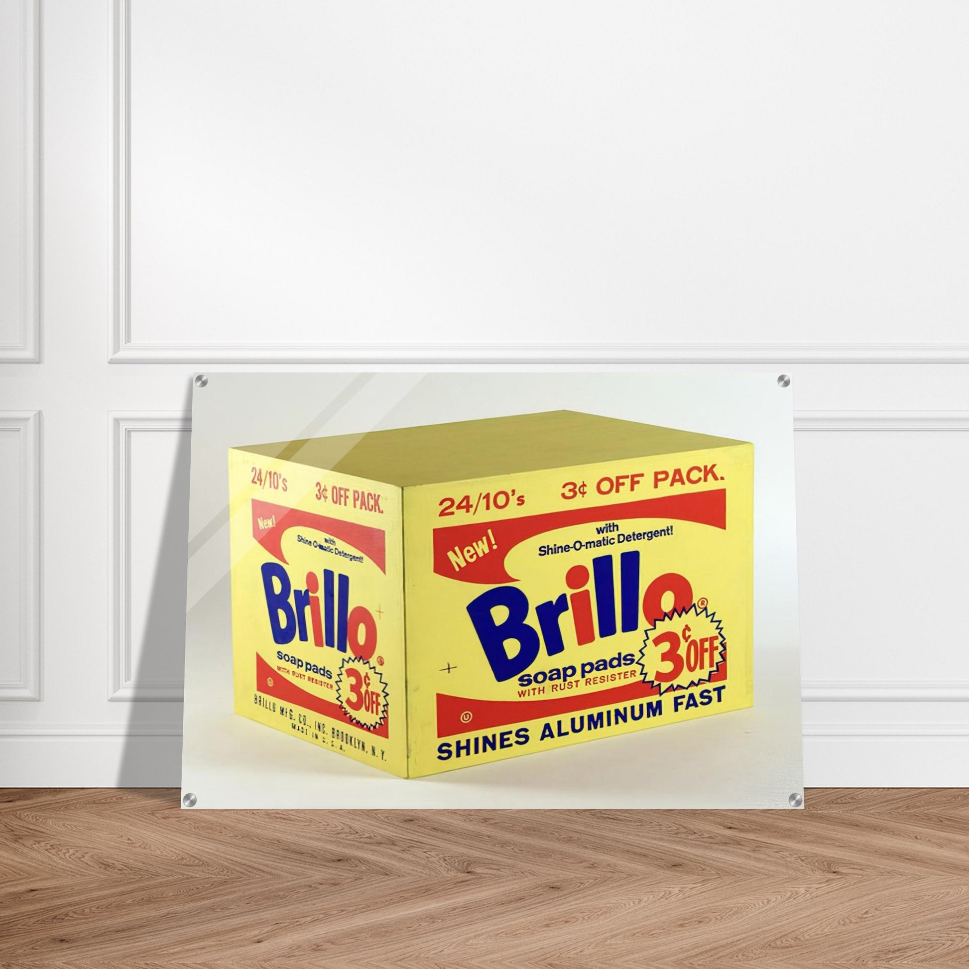 Brillo Box  3c Off  - Andy Warhol Acrylic Print - 70x100 cm / 28x40″ inches