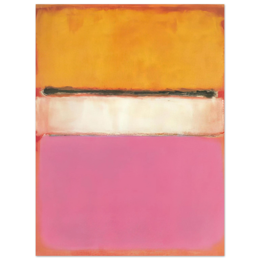 Mark Rothko - White Center Yellow, Pink and Lavender on Rose - 1950 Wall Art - 21x29.7 cm / 8x12" - Fine Art Poster-canvas - -