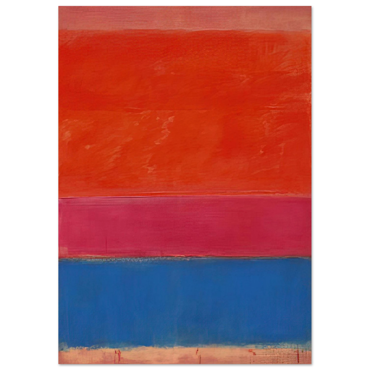 Mark Rothko - No. 1 Royal Red and Blue - 1954 Wall Art - 21x29.7 cm / 8x12" - Premium Wooden Framed Poster With Fine Art Paper-canvas - Wood frame