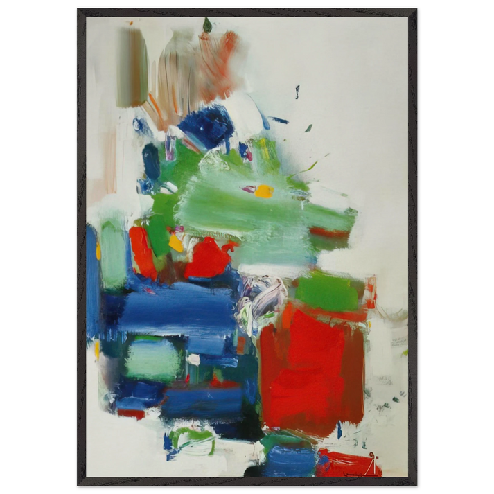 Art Like Love Is Dedication - Hans Hofmann 70x100 cm / 28x40 inches Framed Art Print – Black Wooden Frame
