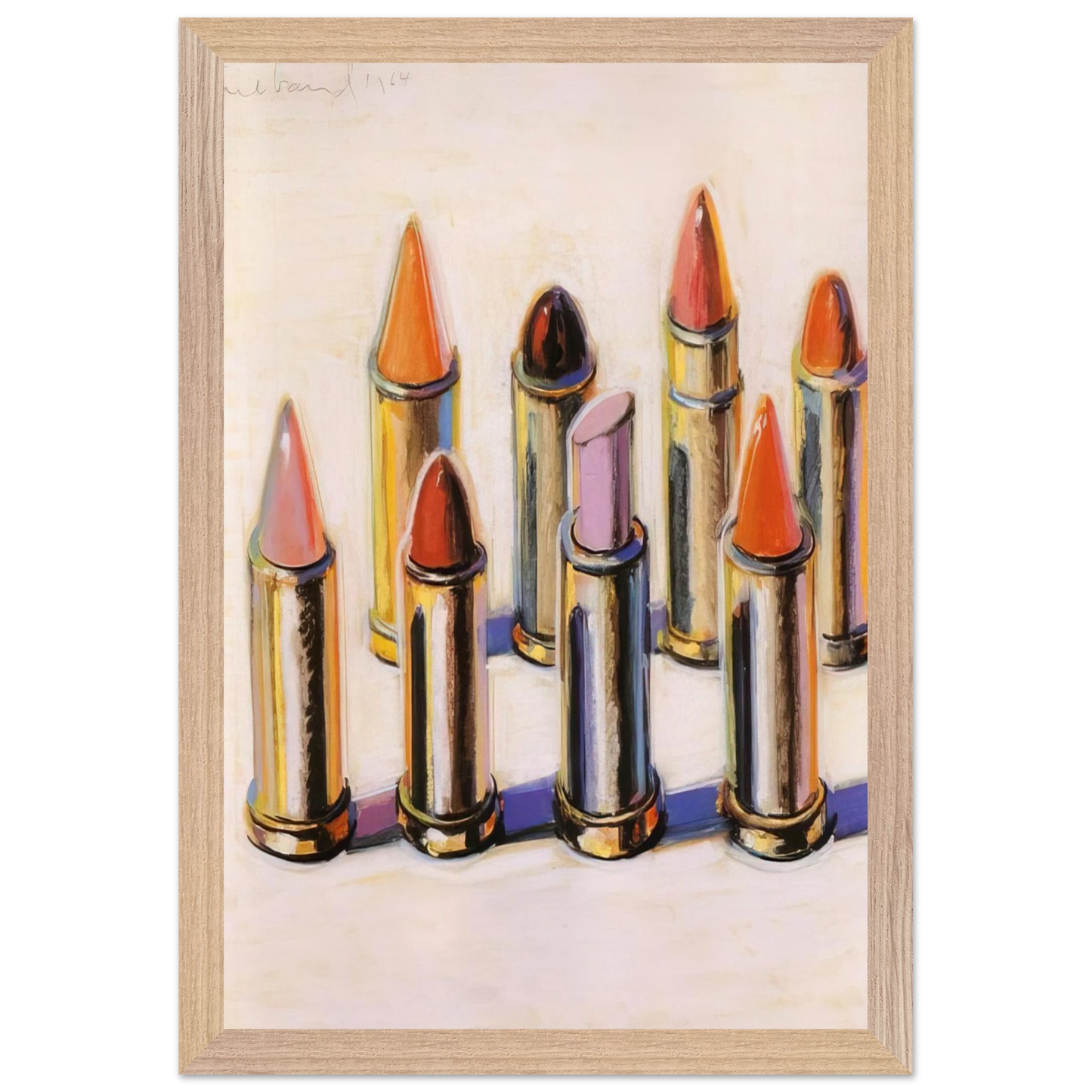 Wayne Thiebaud - Lipsticks - 1964 Wall Art - 30x40 cm / 12x16 inches - Fine Art Poster - -