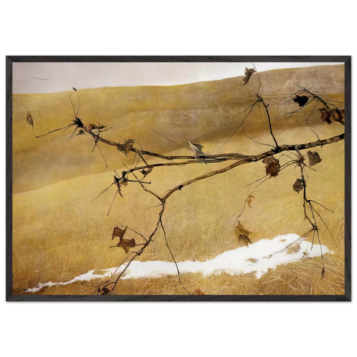 LONG LIMB - Andrew Wyeth 70x100 cm / 28x40 inches Framed Art Print – Black Wooden Frame