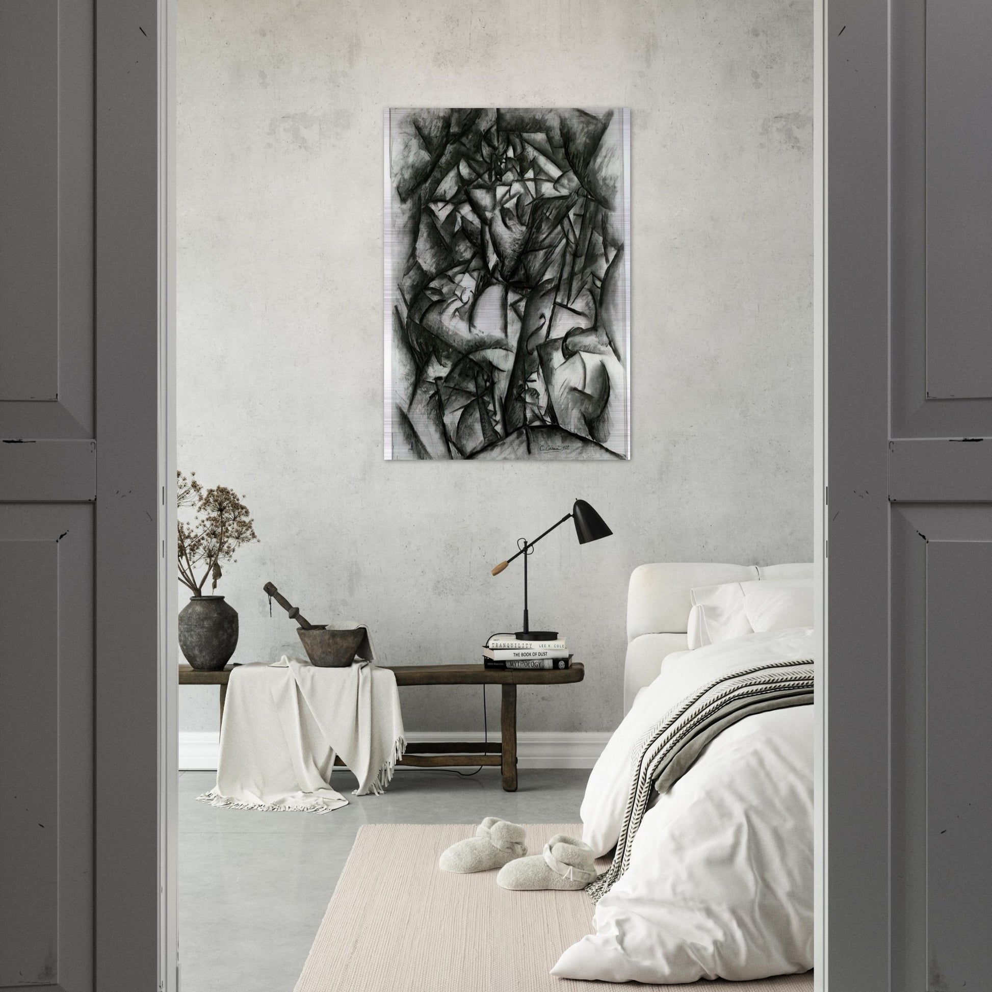 CONCERT CAFE 1912 - Carlo Carra Brushed Aluminum Print - 70x100 cm / 28x40 inches | Carlo Carra Aluminum Print | Carlo Carra Prints