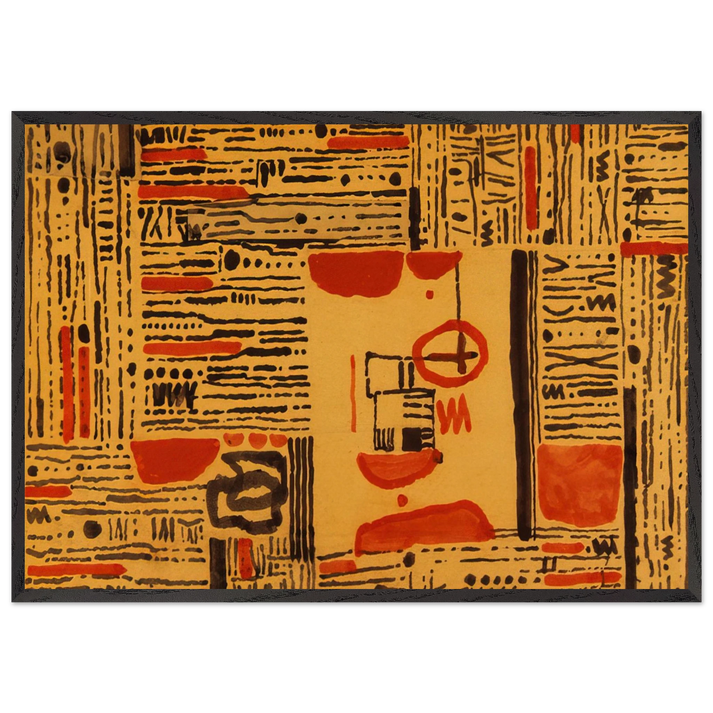 L-11 detail - 1950 - Bice Lazzari 70x100 cm / 28x40 inches Framed Art Print – Black Wooden Frame