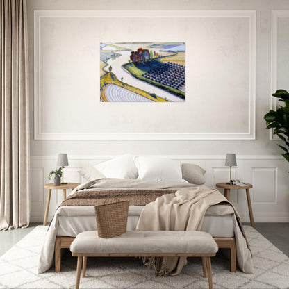 Flatland River - 1997 - Wayne Thiebaud Acrylic Print - 70x100 cm / 28x40″ inches