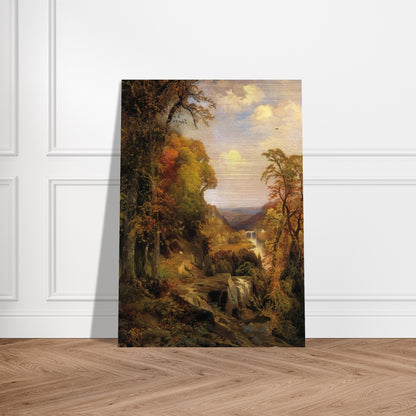 On the Wissahickon near Chestnut Hill - Thomas Moran Brushed Aluminum Print - 70x100 cm / 28x40 inches | Thomas Moran Aluminum Print | Thomas Moran Prints