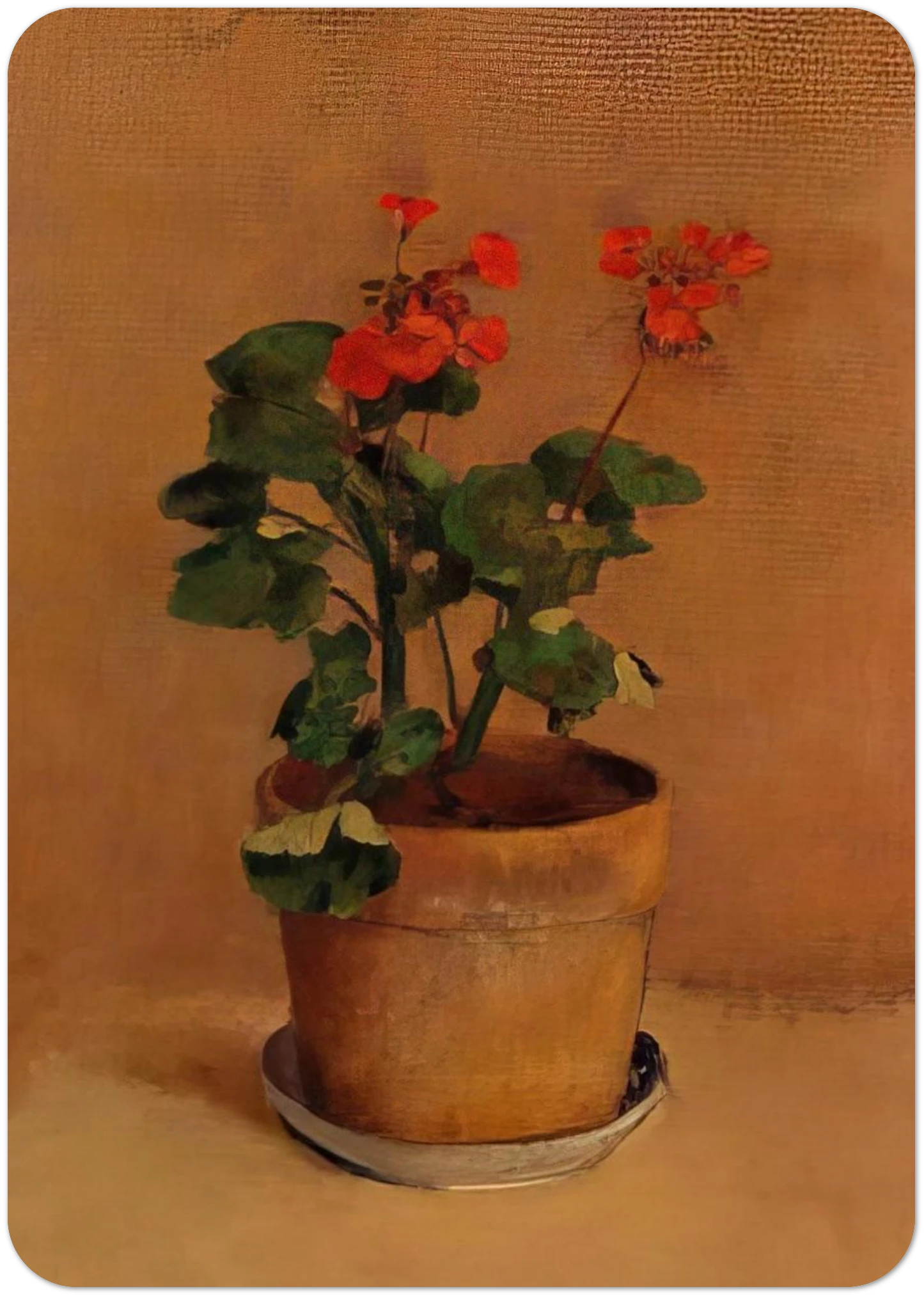 A POT OF GERANIUMS By Odilon Redon Pack of 10 Post Cards | Odilon Redon Post Cards | A6 (10.5 x 14.8 cm) - 4.1 x 5.8 inches