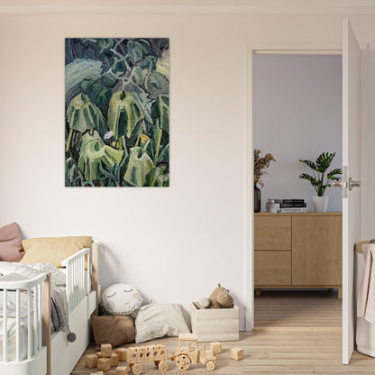 Pumpkin leaves drooping - 1926 - Grace Cossington Smith Brushed Aluminum Print - 70x100 cm / 28x40 inches | Grace Cossington Smith Aluminum Print | Grace Cossington Smith Prints