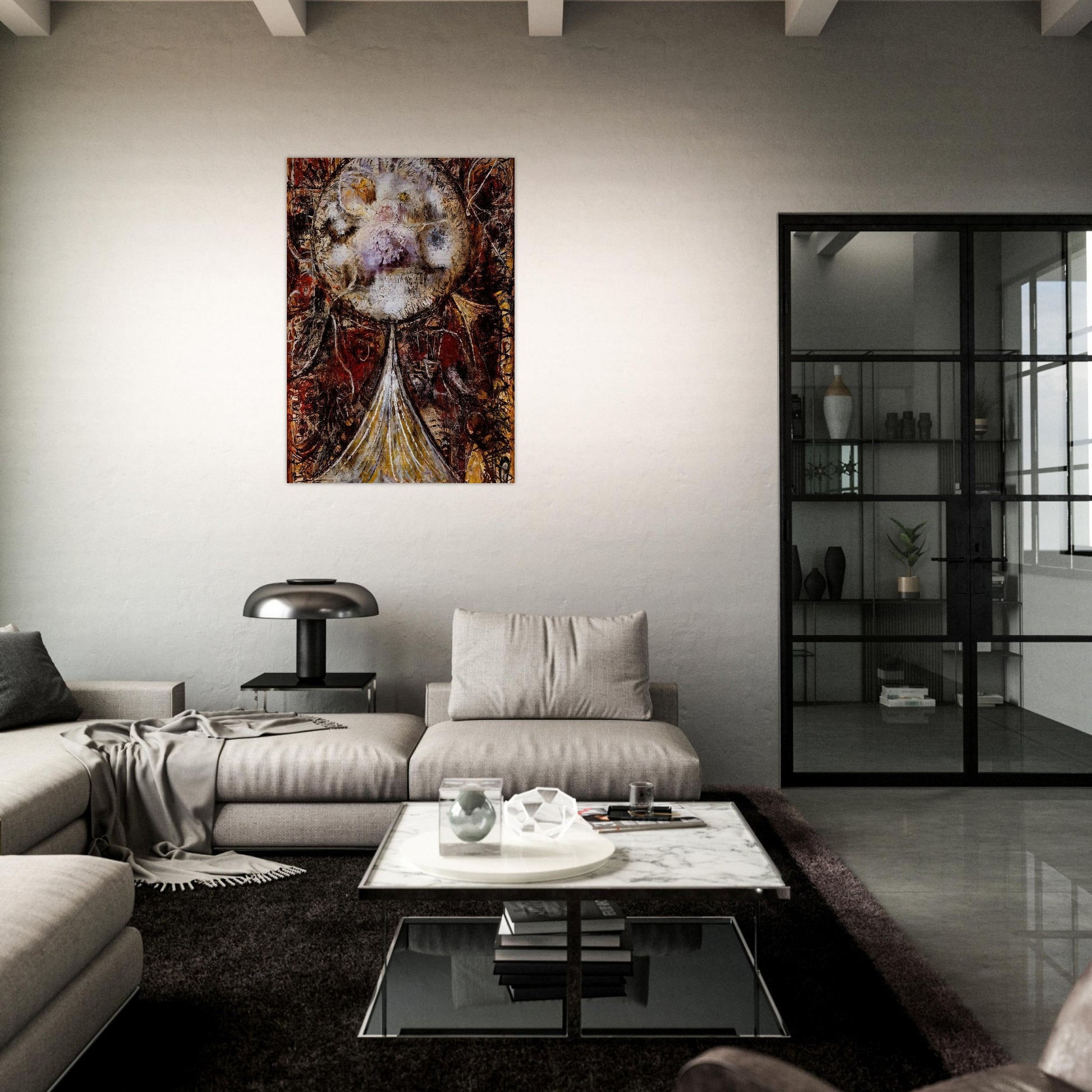 The Atom, One World - Richard Pousette-Dart Brushed Aluminum Print - 70x100 cm / 28x40 inches | Richard Pousette-Dart Aluminum Print | Richard Pousette-Dart Prints