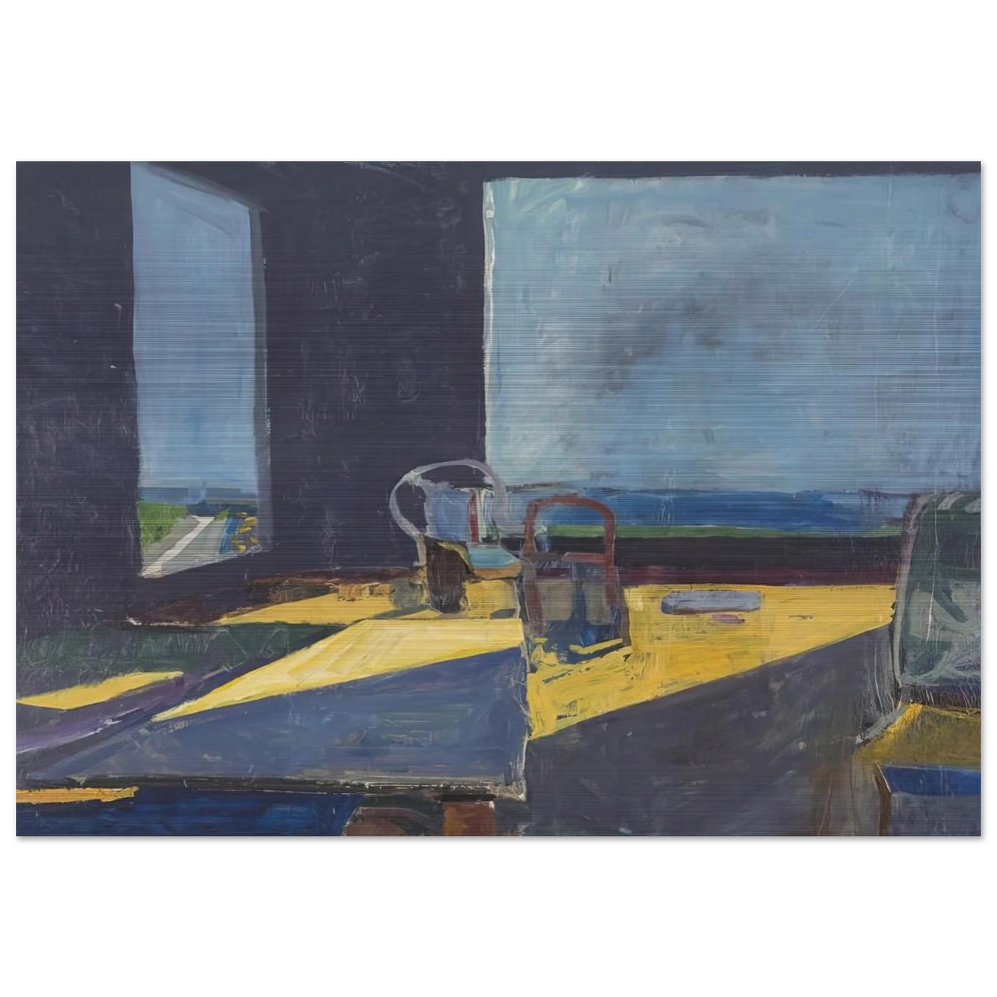 Interior with View of the Ocean - Richard Diebenkorn Brushed Aluminum Print - 70x100 cm / 28x40 inches | Richard Diebenkorn Aluminum Print | Richard Diebenkorn Prints