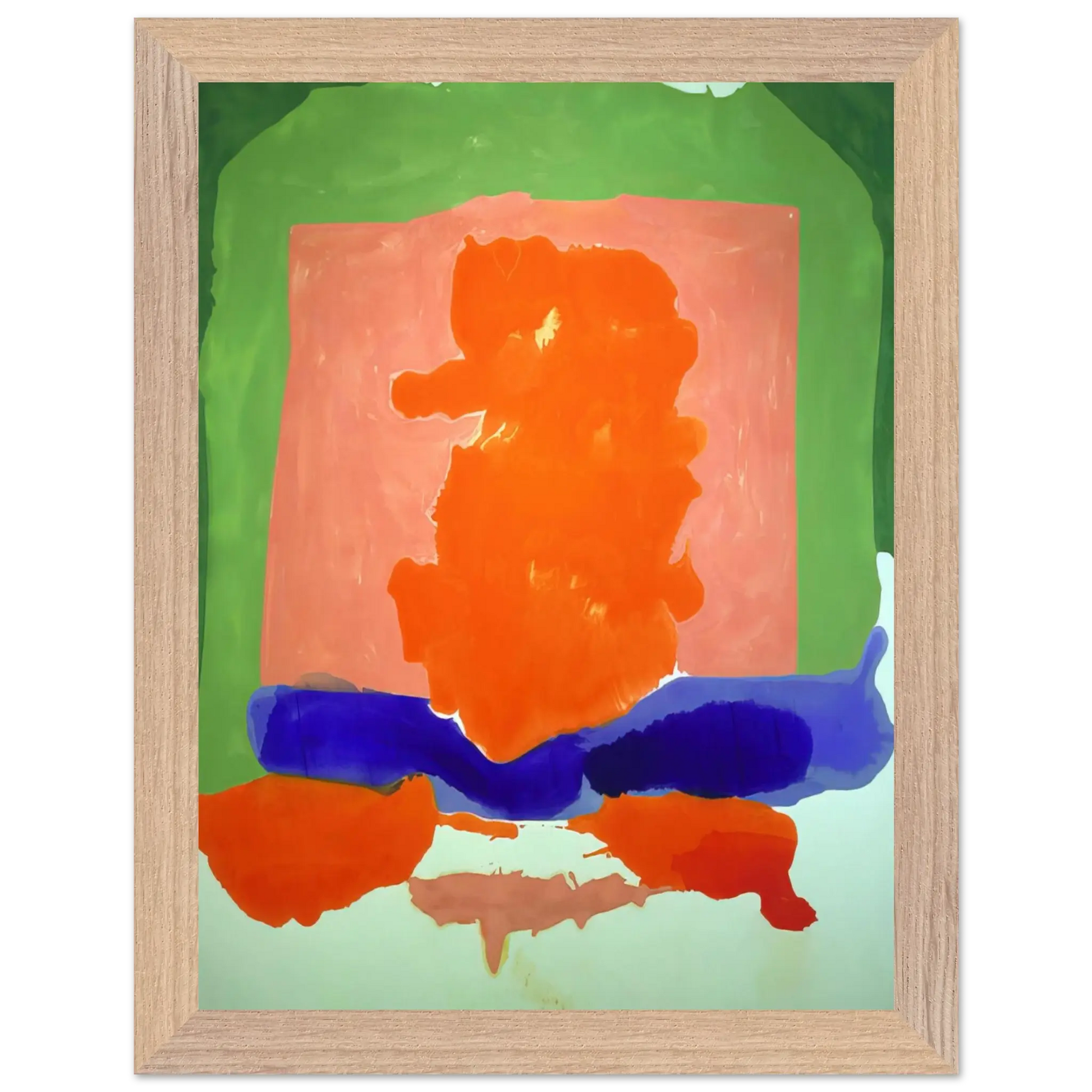 Helen Frankenthaler - Small s Paradise - 1964 Wall art - A2 (42 x 59.4  cm) - Premium Wooden Framed Poster With Fine Art Paper - Black frame