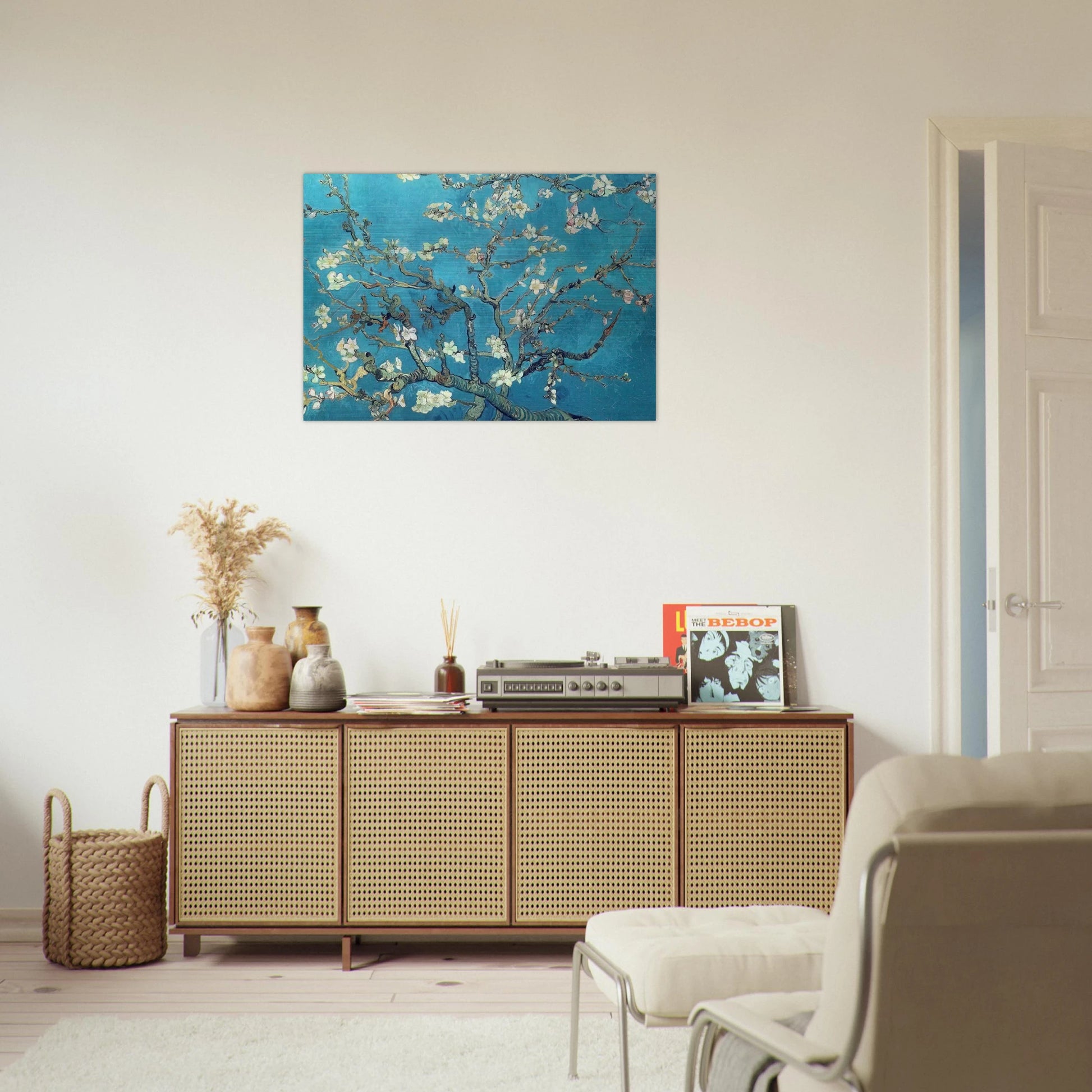 Branches with Almond Blossom - Vincent van Gogh Brushed Aluminum Print - 70x100 cm / 28x40 inches | Vincent van Gogh Aluminum Print | Vincent van Gogh Prints