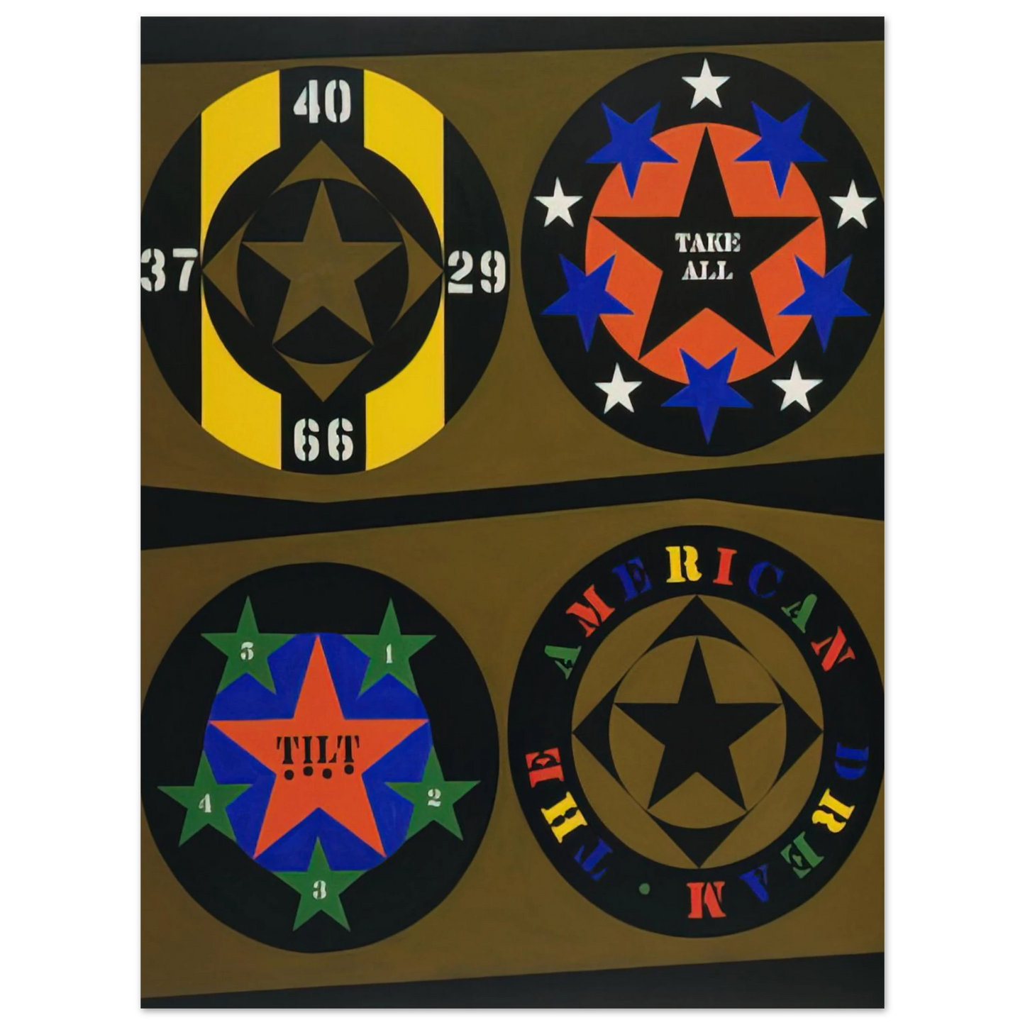 Robert Indiana - The American Dream, I  75x100 cm / 30x40inches Fine Art Poster