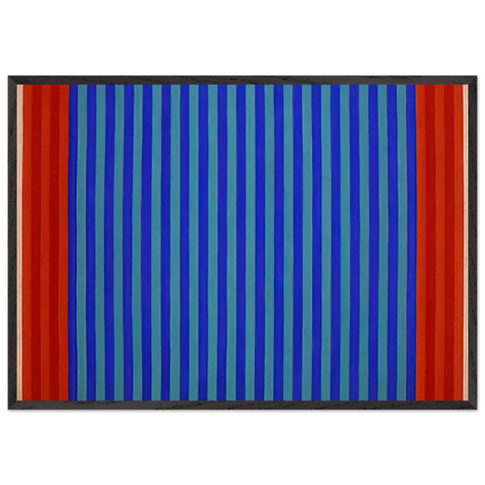 Untitled - 1962 N5 - Gene Davis 70x100 cm / 28x40 inches Framed Art Print – Black Wooden Frame