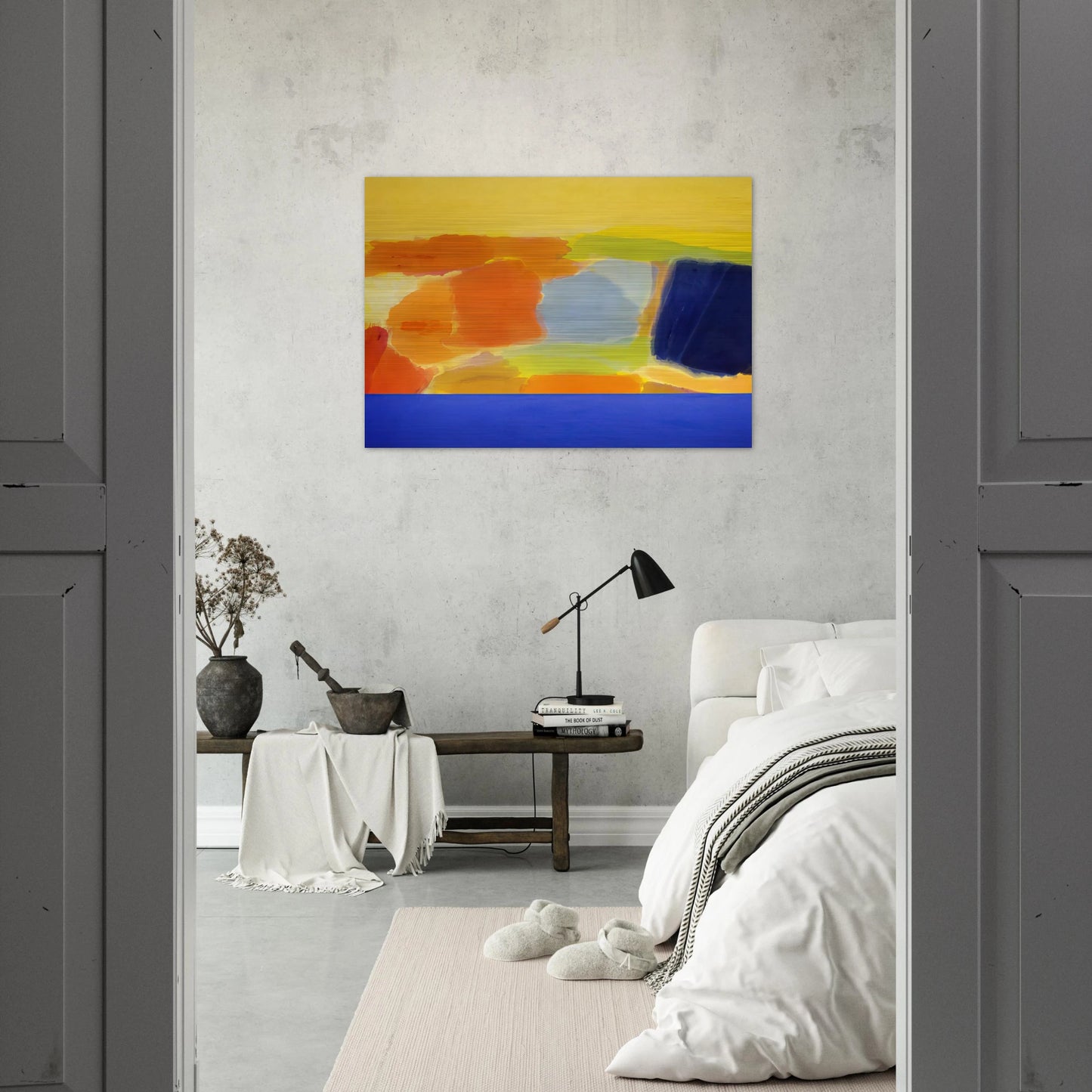 Captain Blue - 1979 - Ronnie Landfield Brushed Aluminum Print - 70x100 cm / 28x40 inches | Ronnie Landfield Aluminum Print | Ronnie Landfield Prints