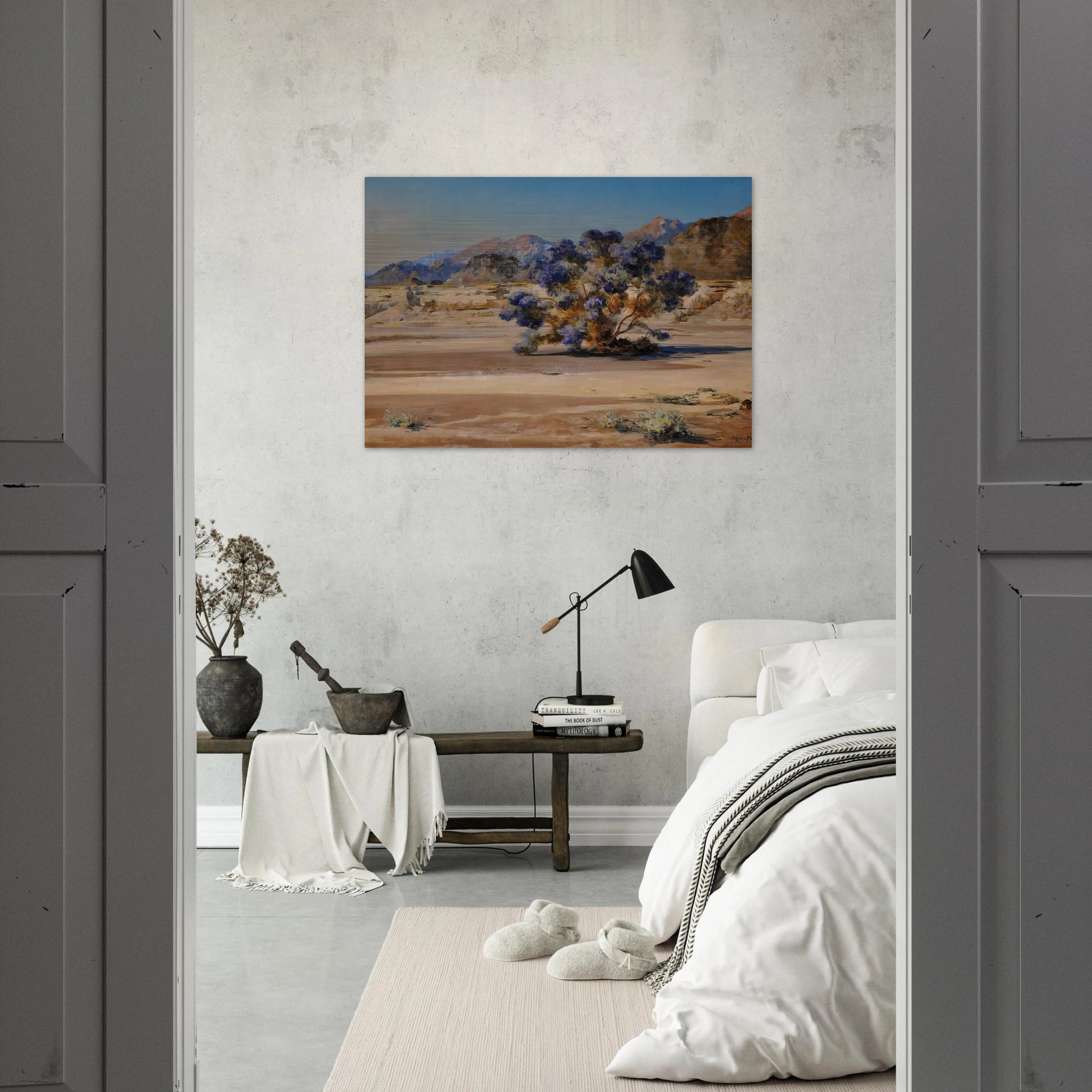 Smoketree - Post-Impressionism - Agnes Lawrence Pelton Brushed Aluminum Print - 70x100 cm / 28x40 inches | Agnes Lawrence Pelton Aluminum Print | Agnes Lawrence Pelton Prints