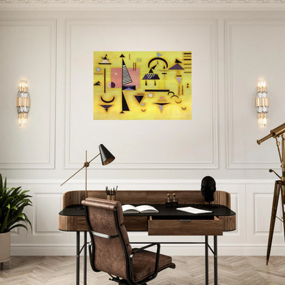 DECISIVE PINK 1932 - Wassily Kandinsky Brushed Aluminum Print - 70x100 cm / 28x40 inches | Wassily Kandinsky Aluminum Print | Wassily Kandinsky Prints
