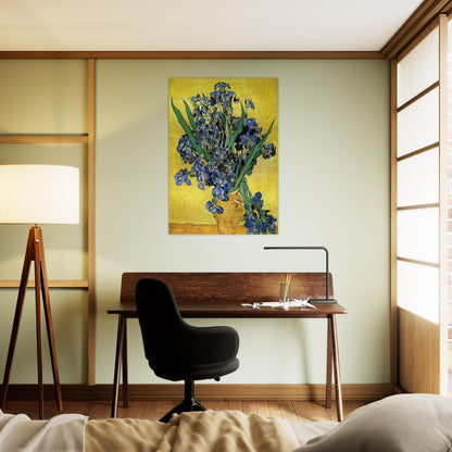 Still Life with Irises - Vincent van Gogh Brushed Aluminum Print - 70x100 cm / 28x40 inches | Vincent van Gogh Aluminum Print | Vincent van Gogh Prints