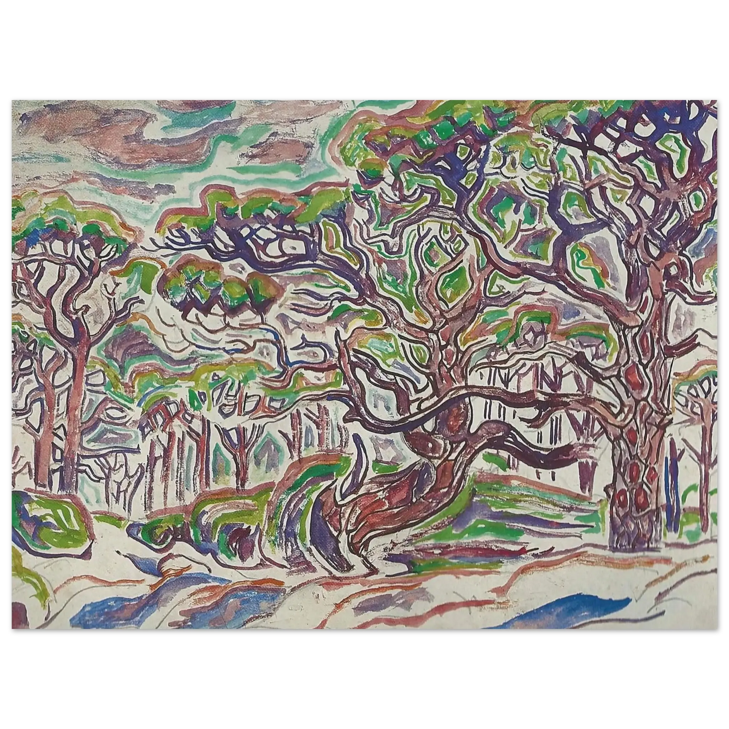 Walter Inglis Anderson - Walter Anderson Wall art - 60x80 cm / 24x32 Inches - Premium Wooden Framed Poster With Fine Art Paper - White frame