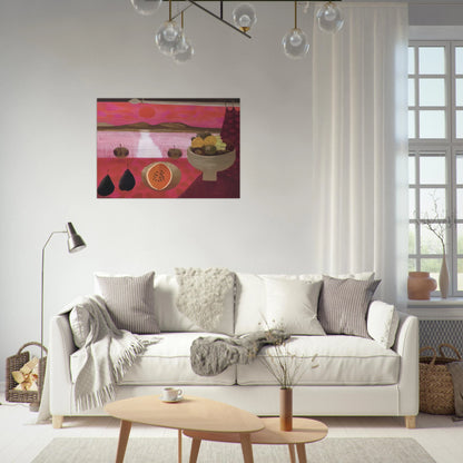 Still life with fruit - 1997 - Mary Fedden Brushed Aluminum Print - 70x100 cm / 28x40 inches | Mary Fedden Aluminum Print | Mary Fedden Prints