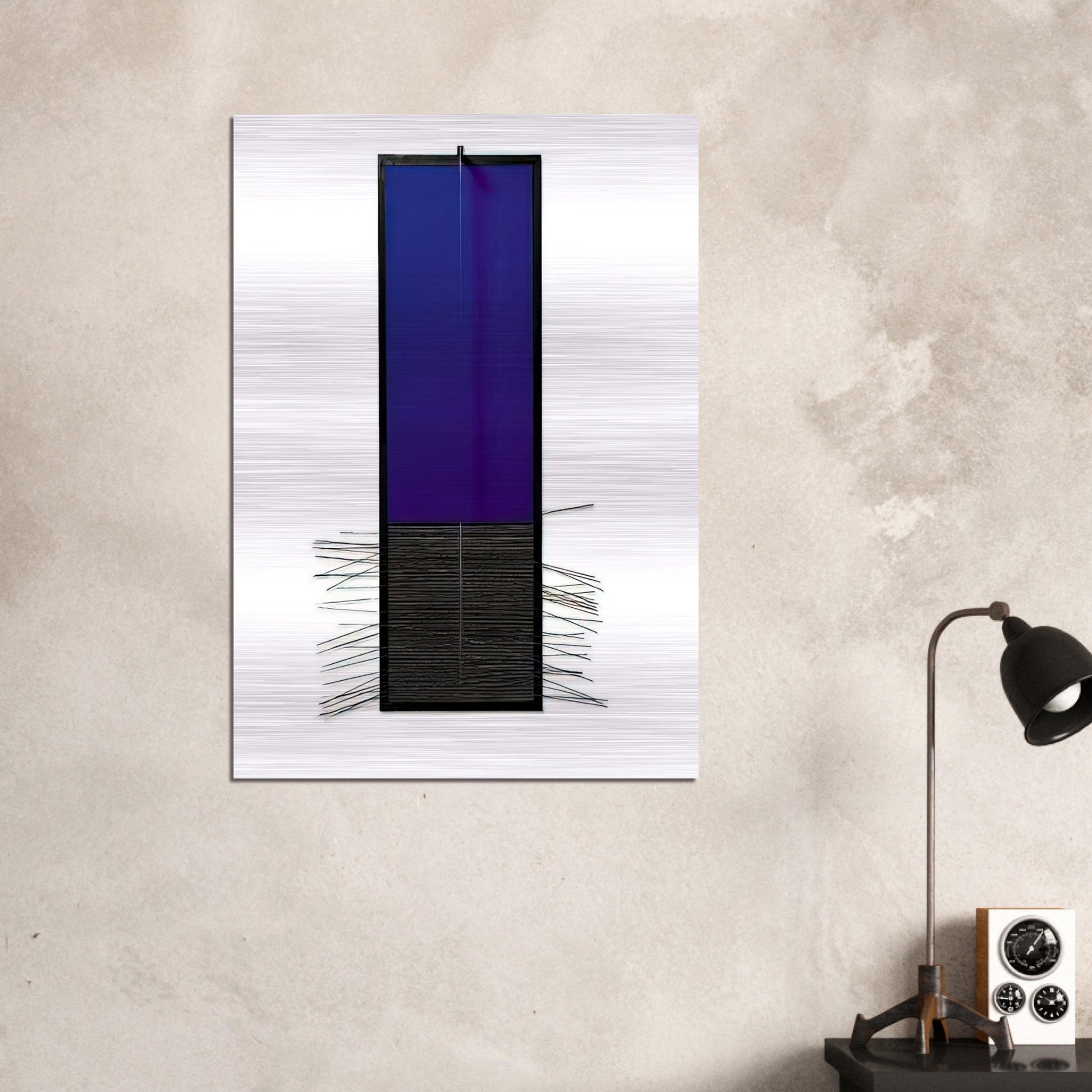 BLEU VERTICAL - Jesus Rafael Soto Brushed Aluminum Print - 70x100 cm / 28x40 inches | Jesus Rafael Soto Aluminum Print | Jesus Rafael Soto Prints