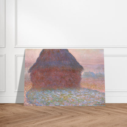 Grainstack in Sunshine - claude monet Brushed Aluminum Print - 70x100 cm / 28x40 inches | claude monet Aluminum Print | claude monet Prints
