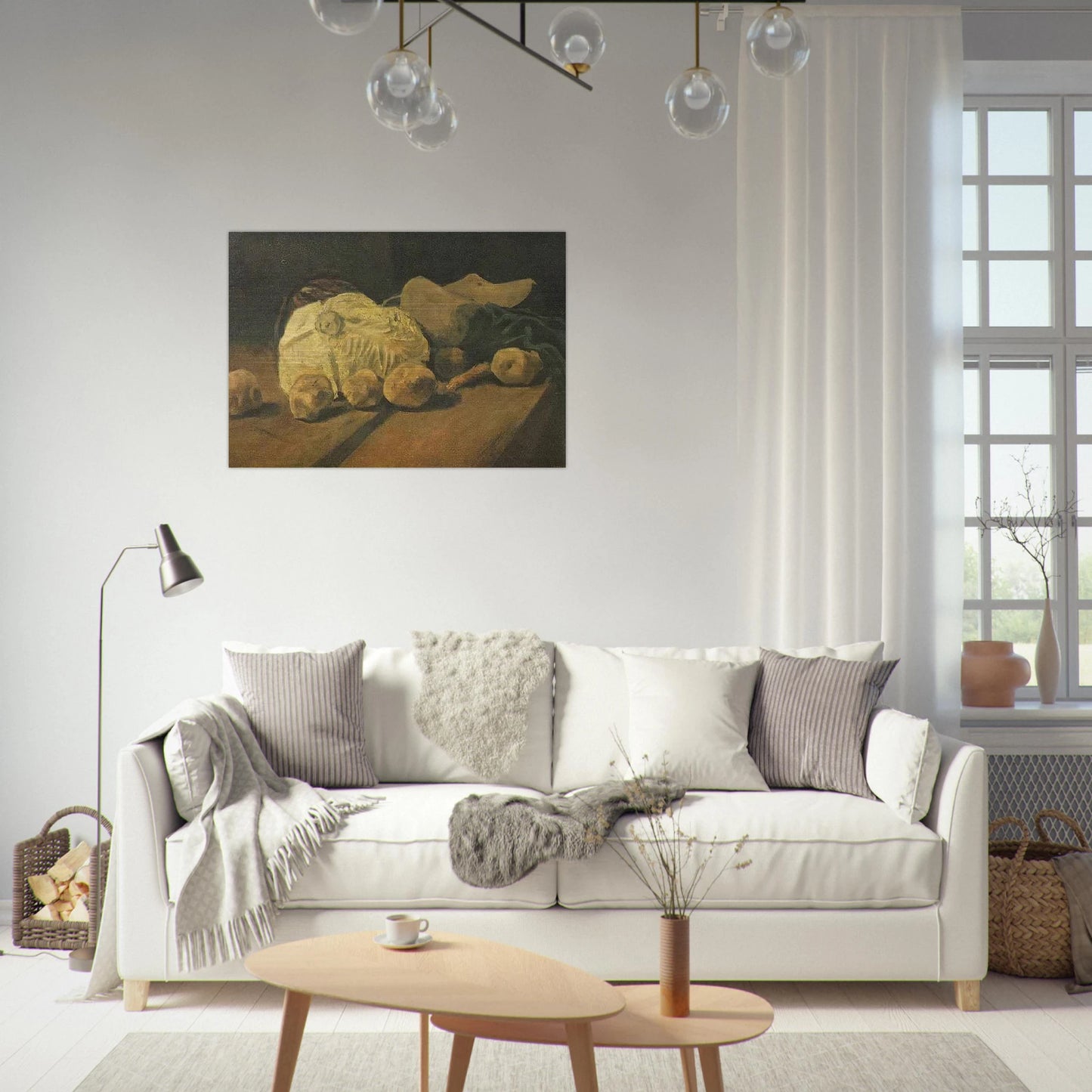 Still Life with Cabbage and Clogs - Vincent van Gogh Brushed Aluminum Print - 70x100 cm / 28x40 inches | Vincent van Gogh Aluminum Print | Vincent van Gogh Prints