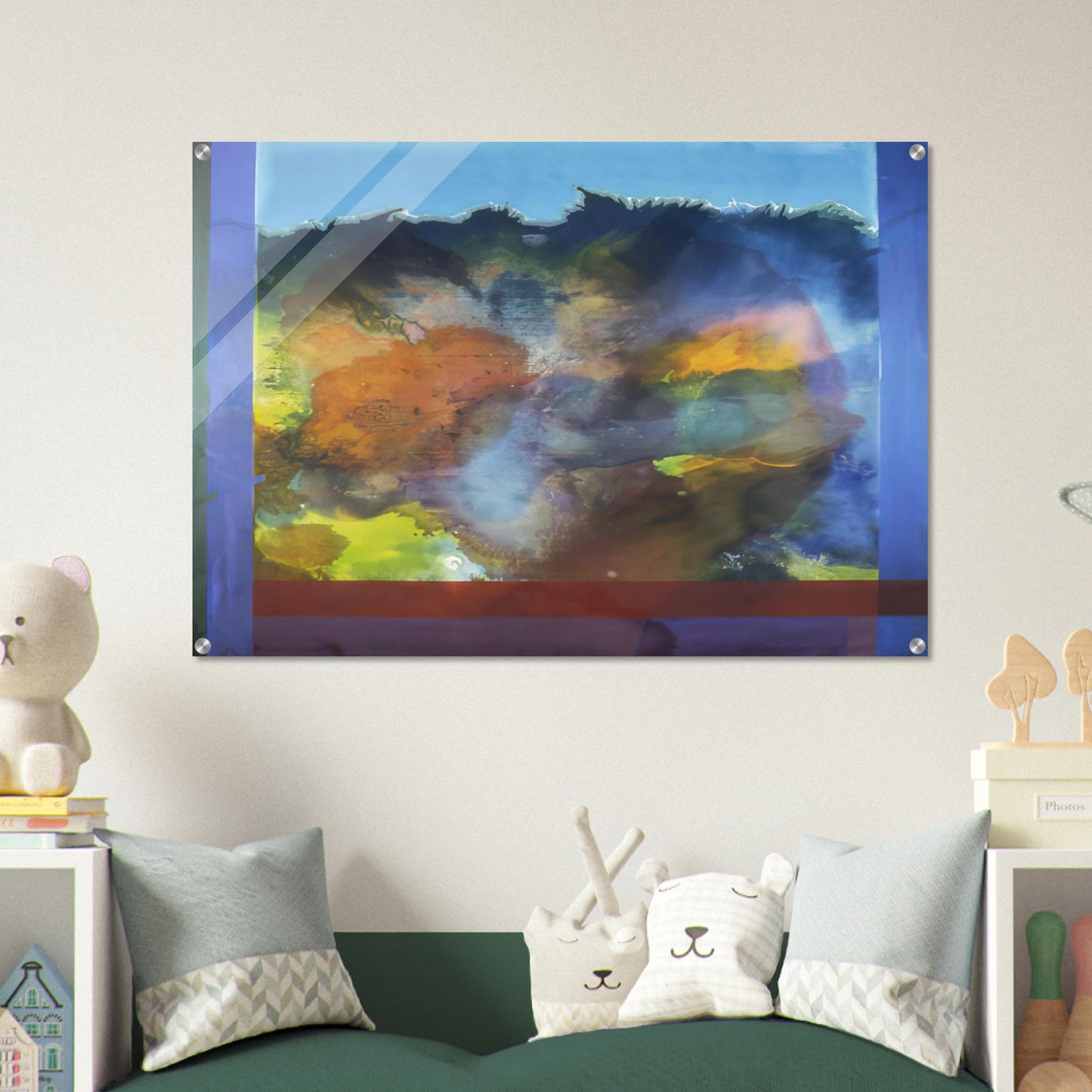 Ocean Unconscious - 1985 - Ronnie Landfield Acrylic Print - 70x100 cm / 28x40″ inches