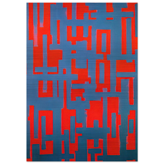 Untitled Red and Gray - 1950 - Ad Reinhardt Brushed Aluminum Print - 70x100 cm / 28x40 inches | Ad Reinhardt Aluminum Print | Ad Reinhardt Prints