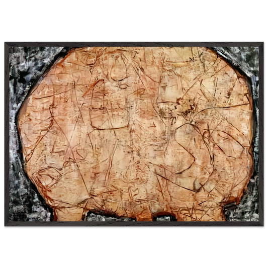 TABLE CORAIL - Jean Dubuffet 70x100 cm / 28x40 inches Framed Art Print – Black Wooden Frame