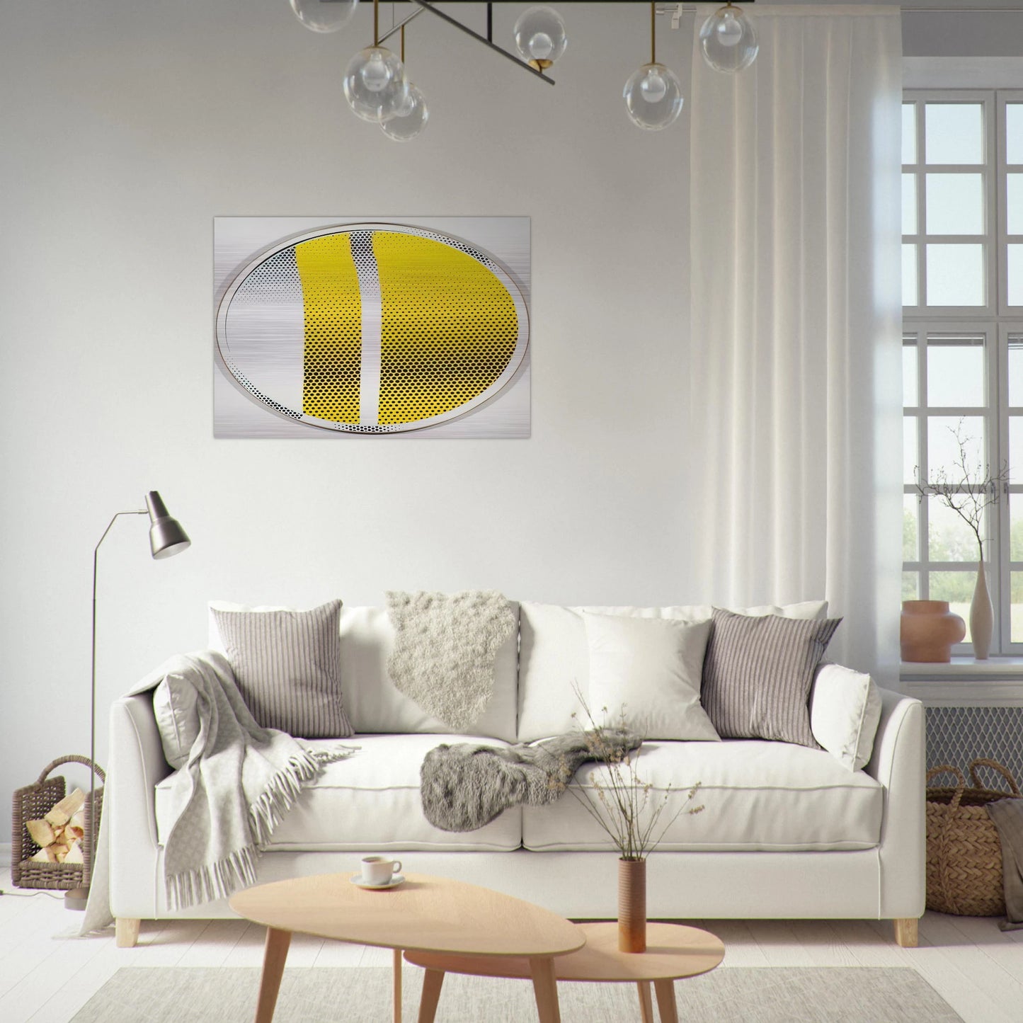 MIRROR 4 1970 3 - Roy Lichtenstein Brushed Aluminum Print - 70x100 cm / 28x40 inches | Roy Lichtenstein Aluminum Print | Roy Lichtenstein Prints