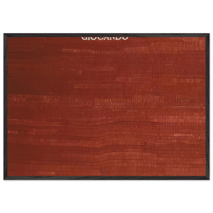 GIOCANDO - Alighiero Boetti 70x100 cm / 28x40 inches Framed Art Print – Black Wooden Frame