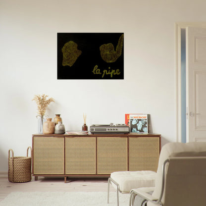 THE PIPE 1927 - Rene Magritte Brushed Aluminum Print - 70x100 cm / 28x40 inches | Rene Magritte Aluminum Print | Rene Magritte Prints