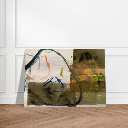 New River Watercolor, Series I, #5 - 1988 - John Cage Brushed Aluminum Print - 70x100 cm / 28x40 inches | John Cage Aluminum Print | John Cage Prints