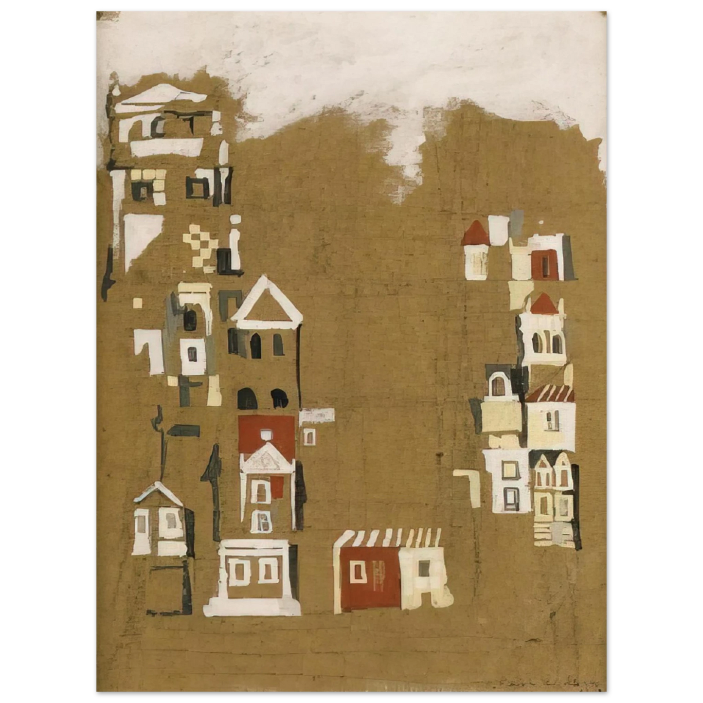 Maria Helena Vieira da Silva - Maisons - 1946  75x100 cm / 30x40inches Fine Art Poster