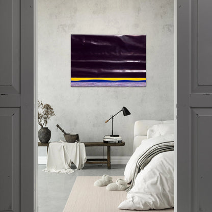 YELLOW LANDSCAPE 1965 - Roy Lichtenstein Brushed Aluminum Print - 70x100 cm / 28x40 inches | Roy Lichtenstein Aluminum Print | Roy Lichtenstein Prints