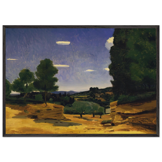 LANDSCAPE PROVENCE 1925 - Andre Derain 70x100 cm / 28x40 inches Framed Art Print – Black Wooden Frame
