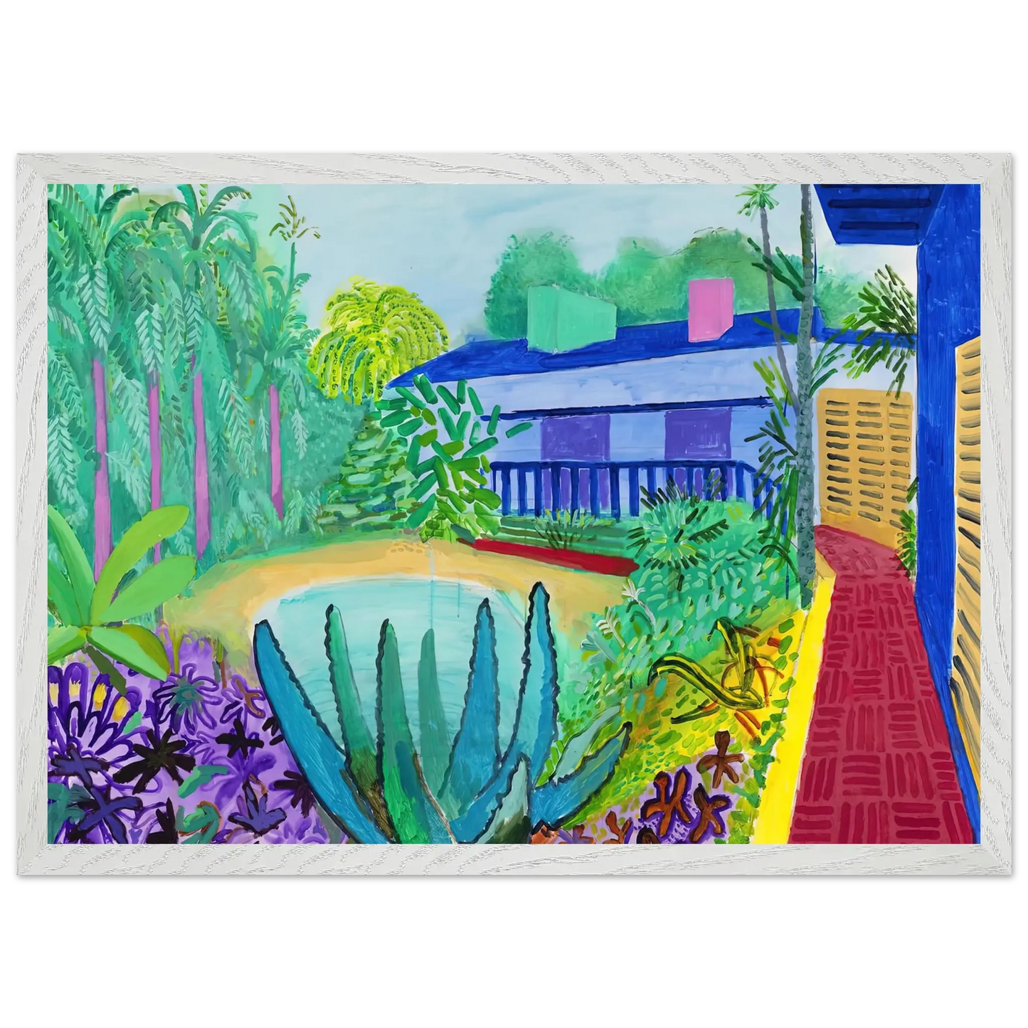 David Hockney - David Hockney Wall art - 50x70 cm / 20x28 Inches - Premium Wooden Framed Poster With Fine Art Paper - Black frame
