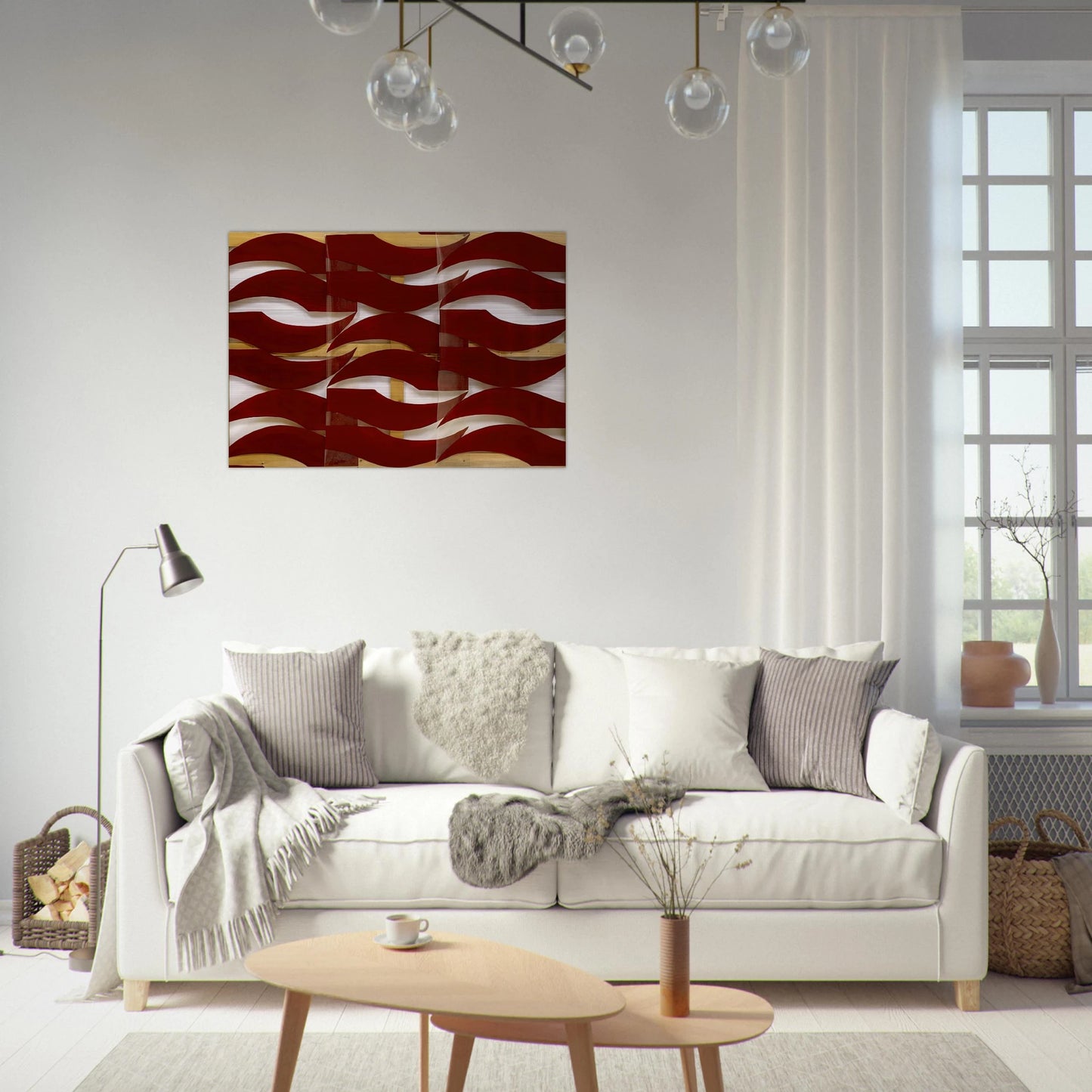 Rosso scuro - 1974 - Carla Accardi Brushed Aluminum Print - 70x100 cm / 28x40 inches | Carla Accardi Aluminum Print | Carla Accardi Prints