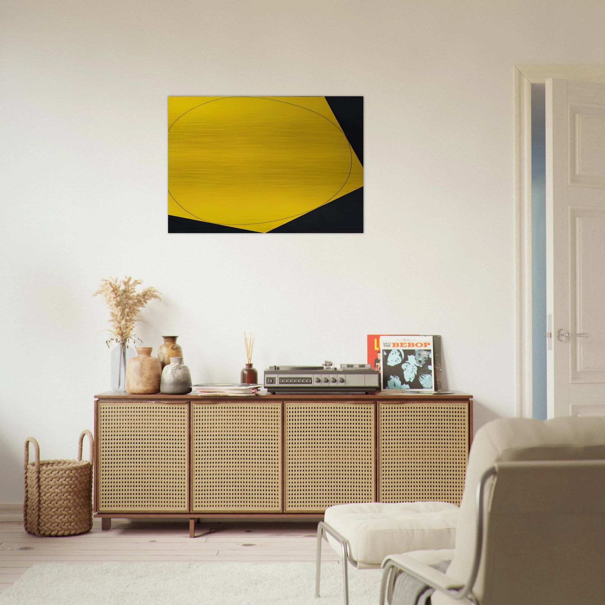 DISTORTED CIRCLE WITHIN A POLYGON I 1972 - Robert Mangold Brushed Aluminum Print - 70x100 cm / 28x40 inches | Robert Mangold Aluminum Print | Robert Mangold Prints