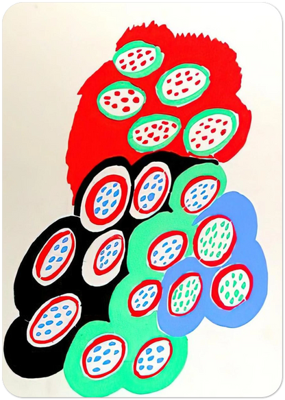 COMPOSITION 37 By Sonia Delaunay Pack of 10 Post Cards | Sonia Delaunay Post Cards | A6 (10.5 x 14.8 cm) - 4.1 x 5.8 inches
