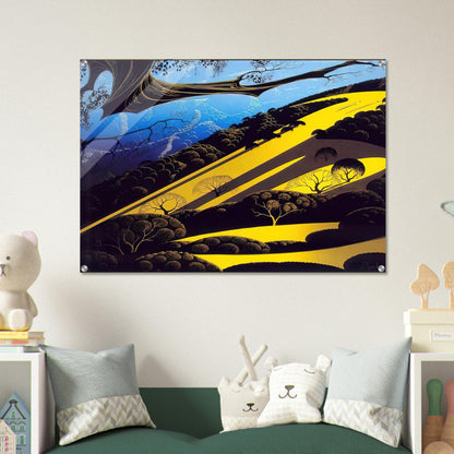 Gaviota Pass - Eyvind Earle Acrylic Print - 70x100 cm / 28x40″ inches