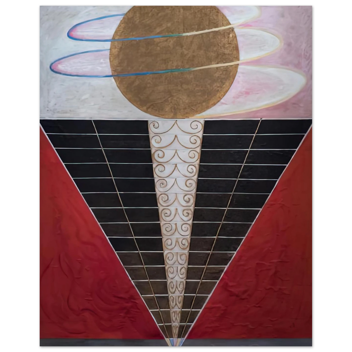 Hilma af Klint - ALTARPIECE NO 2 1915 Wall art - A3 (29.7 x 42  cm) - Premium Wooden Framed Poster With Fine Art Paper-canvas - Black frame