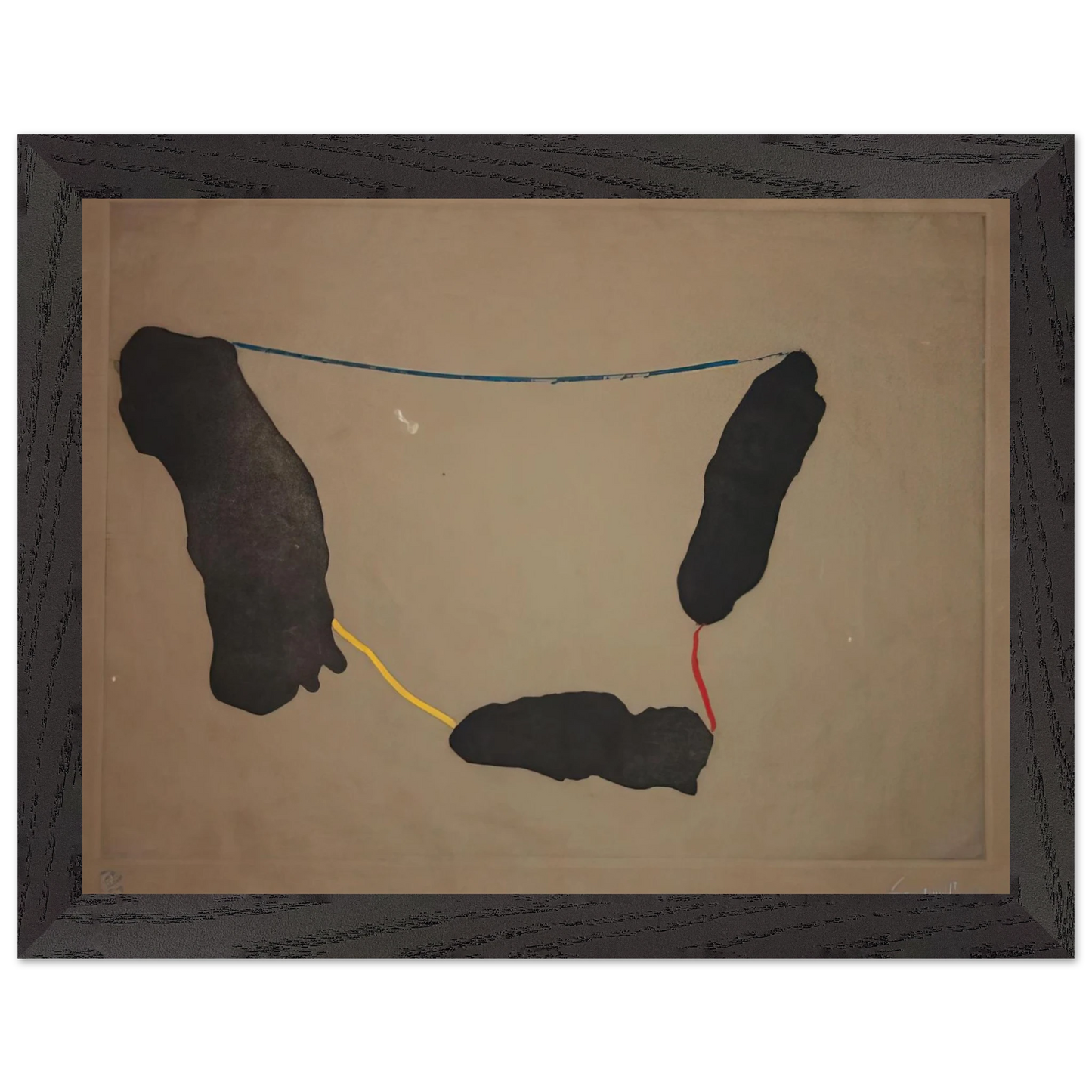 Helen Frankenthaler - Connected By Joy - 1973 Wall art - 27x35 cm / 11x14 inches - Premium Wooden Framed Poster With Fine Art Paper-canvas - Wood frame