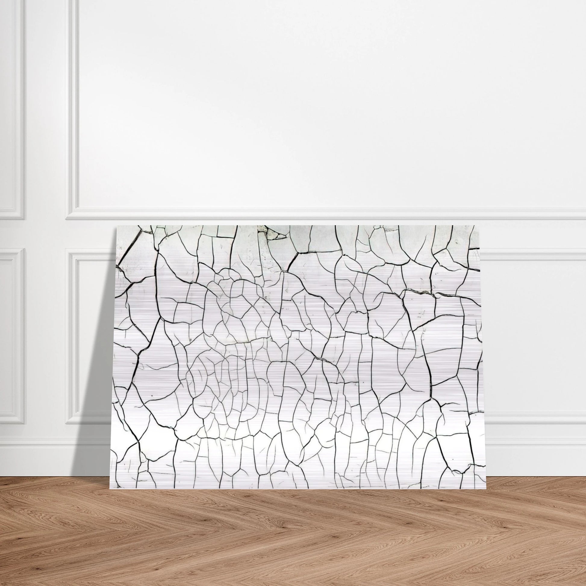 White Cretto - 1975 - Alberto Burri Brushed Aluminum Print - 70x100 cm / 28x40 inches | Alberto Burri Aluminum Print | Alberto Burri Prints